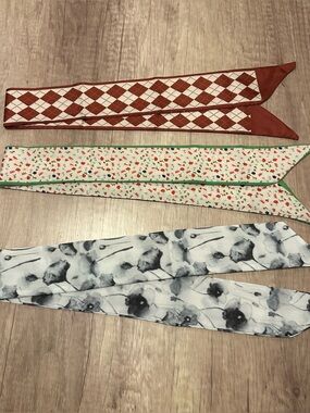 Silk-Tone Assorted Printed Scarves. Set of three. NWOT.